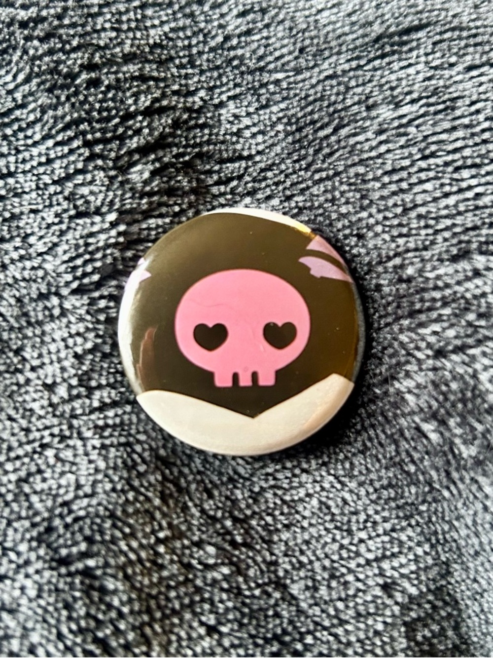 Kuromi Button 1.25in Handmade Sanrio Pin Cute Goth Kawaii Badge